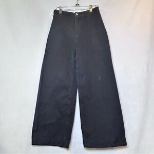 Free People We The Free High Rise Wide Leg Cropped Pants. Charcoal Wash. Size 26